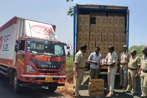 60 lakhs which was transported without proper documents Valuable iron boxes have been seized by the police