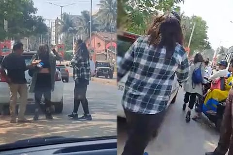 Girls Fight in Dharwad