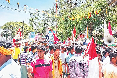 Honnali, Protest,