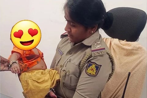 Police with child