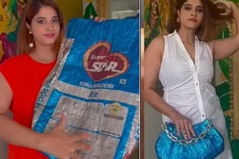 Actor turns old rice bag