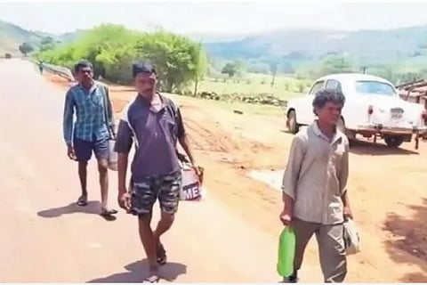 Bengaluru to Odisha 3 migrants long walk back home