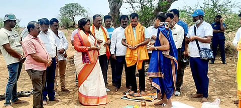 Bhoomi Pooja for land leveling work of PM Narendra Modi Program