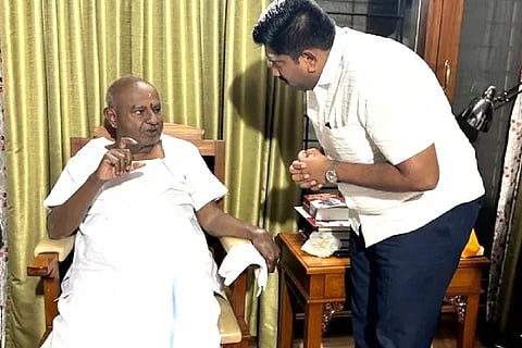 HD Devegowda and N R Santhosh