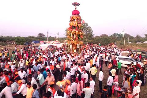 Honnalli - Kalyanadeshwar Rathotsava of Brahmadevanamadu village