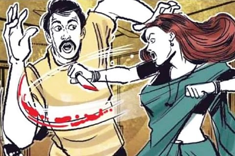 Man Woman Fight