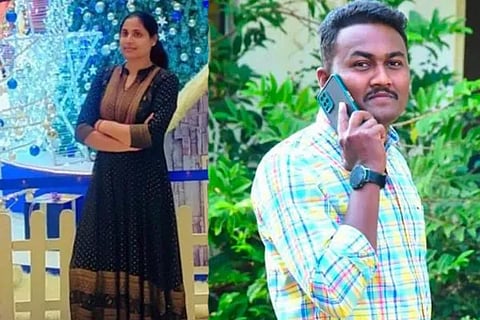 PSI Sheela Nyaman and Constable Parasuramareddy