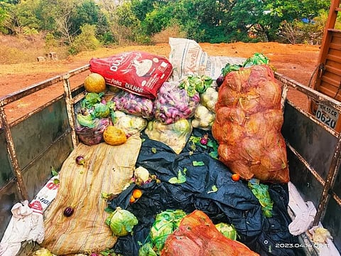 Police captured beef in vegetable vehicle