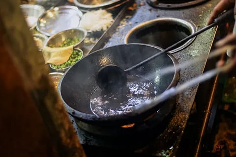 boiling oil