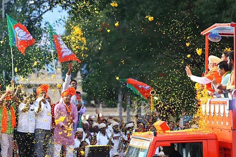 modi road show in mysore