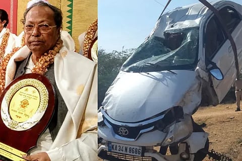 nadoja belagallu veeranna end life road accident in chitradurga