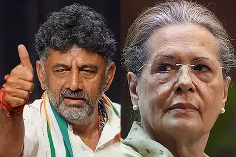 DK Shivakumar Sonia Gandhi