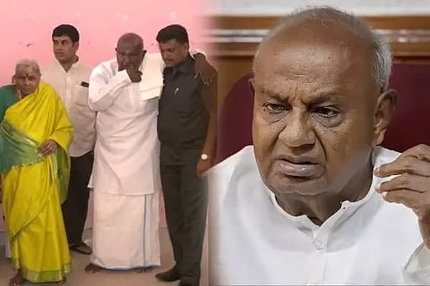 H D Deve Gowda vote