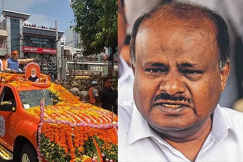 HD Kumaraswamy Modi Road Show