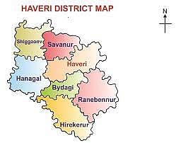 Haveri District Map