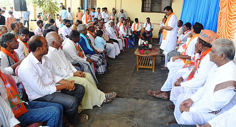 BJP candidate shivraj sajjan campain in hanagal
