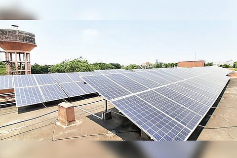 Solar Panel on Ballari Dist Hospital Roof