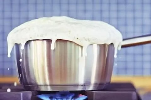 boiling milk