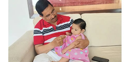 pralhad joshi with grand daughter