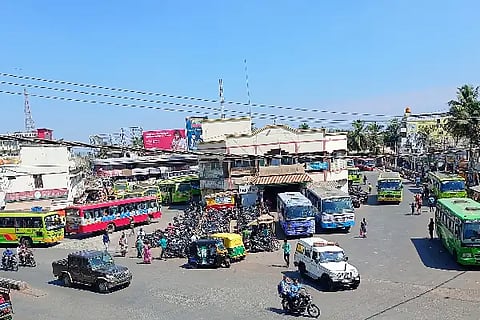 bus stand in Ranebennur city.
