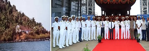 A Karwar island Anjudeep Indian navy ship