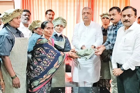 Distribution of uniforms to the heating staff