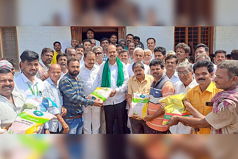 HB Halli APMC Nemiraj Nayaka Sowing Seeds