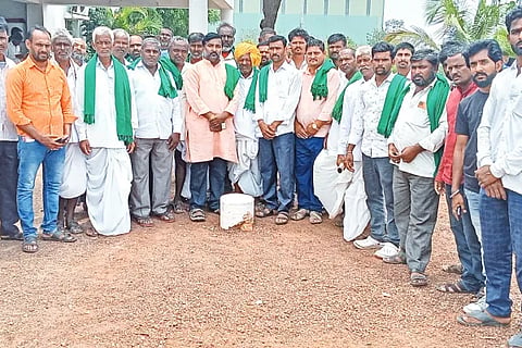 Protest by farmers in Karajola