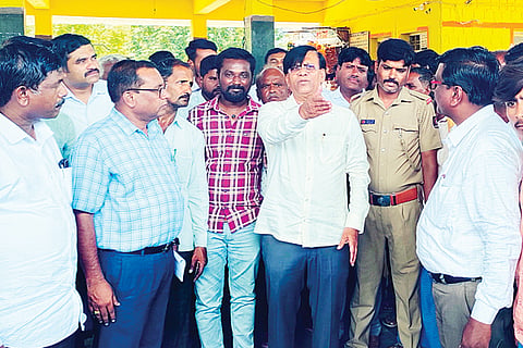 Rayareddy Visit Yalaburga Busstabd