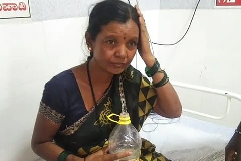 Tent injured woman