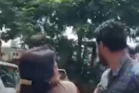 women mla slapping