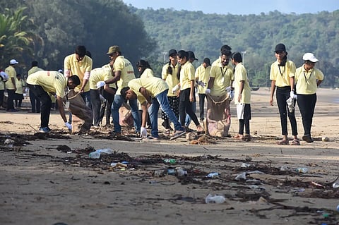 World oshan day beach cleaning