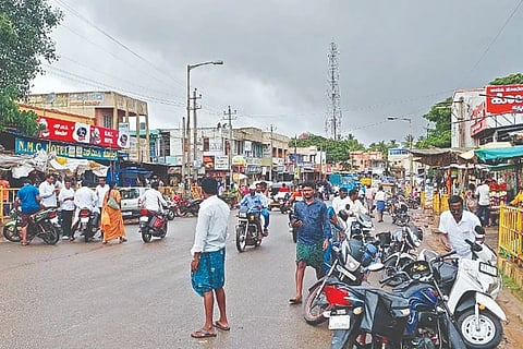 jagaluru traffic problem
