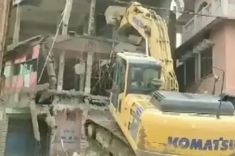 Demolition drive continues at rape murder accuseds home in UP