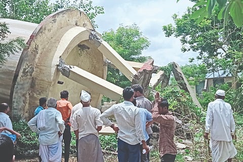 Dilapidated tank leveled in Bakoda