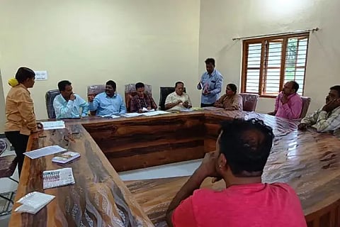 District Officers Team collecting information in Katur GP