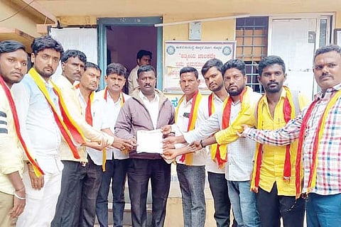 Karave protest for bus