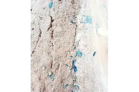 Kavadikere Lake Wall crack