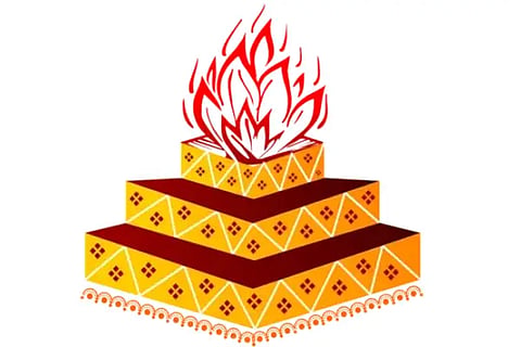 Clip art of Yajna kunda