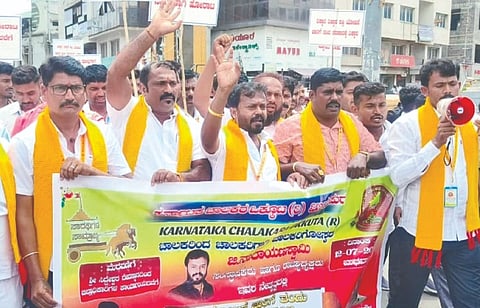 State Govt Shakti plan, Vehicle Drivers protest