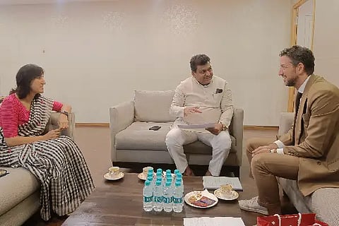 Swiss consul general met Minister M B Patil