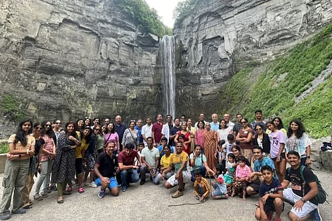 A bus trip to Albany Kannada Koota remembered college life (1)
