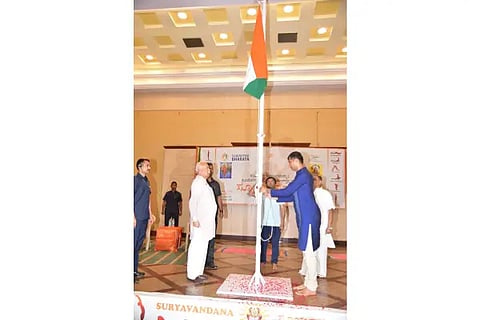 Bhagavat hoists flag