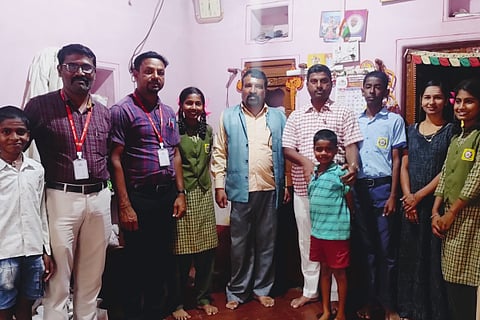 Children's home, teacher's visit to home