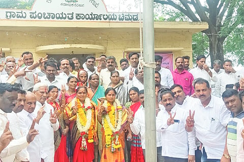 Chimmada Grampange Mala is the president and Prema is the vice president