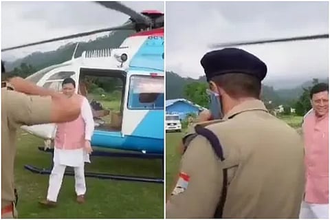 Cop transferred for saluting Uttarakhand Chief Minister while on phone