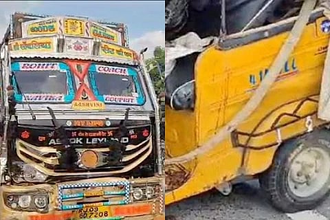 Five die after auto collides with truck in Warangal
