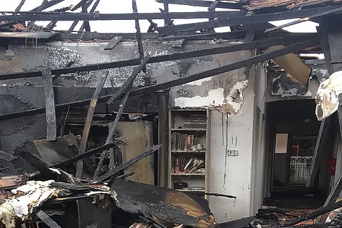 burned home