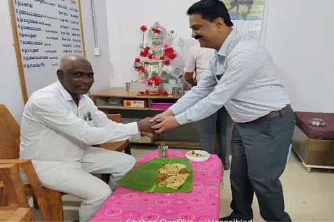 commissioner served meal to a close branch employee