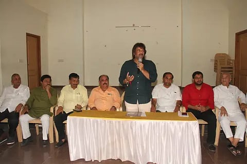 minister madhu banagarappa speak in congress office